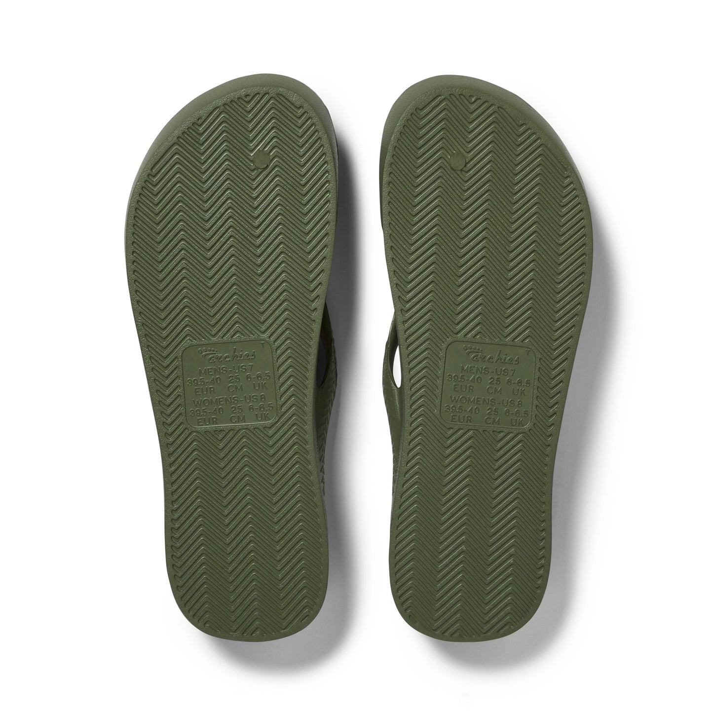 Arch Support Flip Flops – Classic – Olive