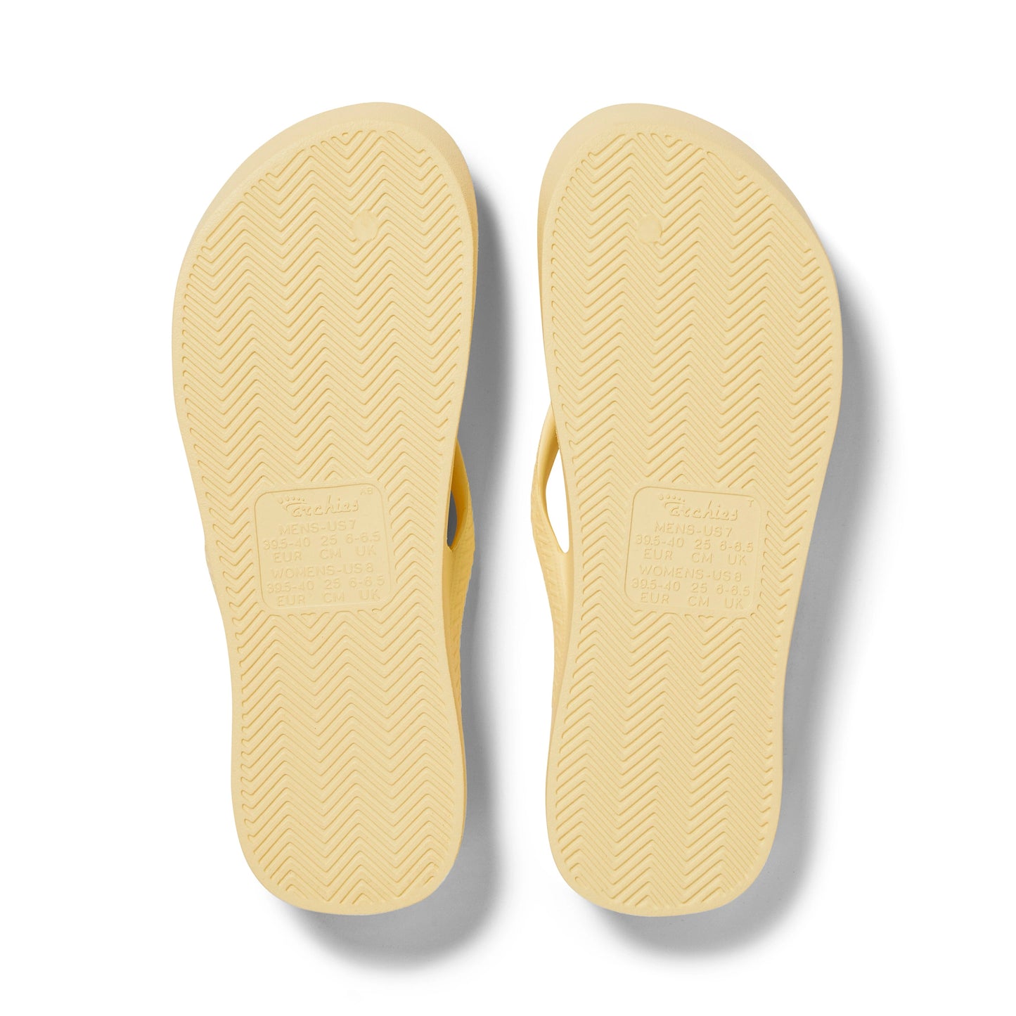 Arch Support Flip Flops – Classic – Lemon