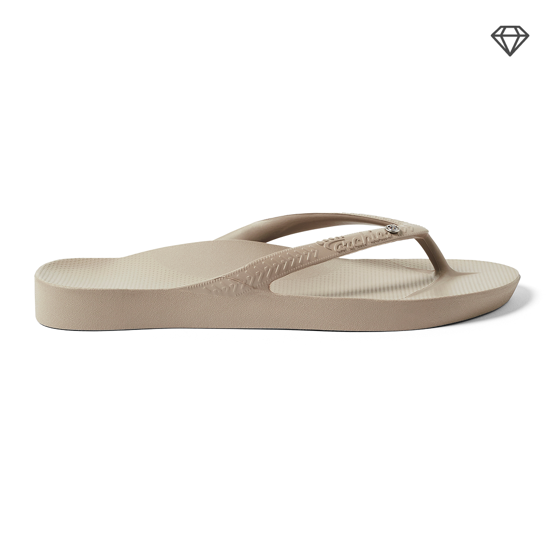 Arch Support Flip Flops – Classic – Crystal Taupe