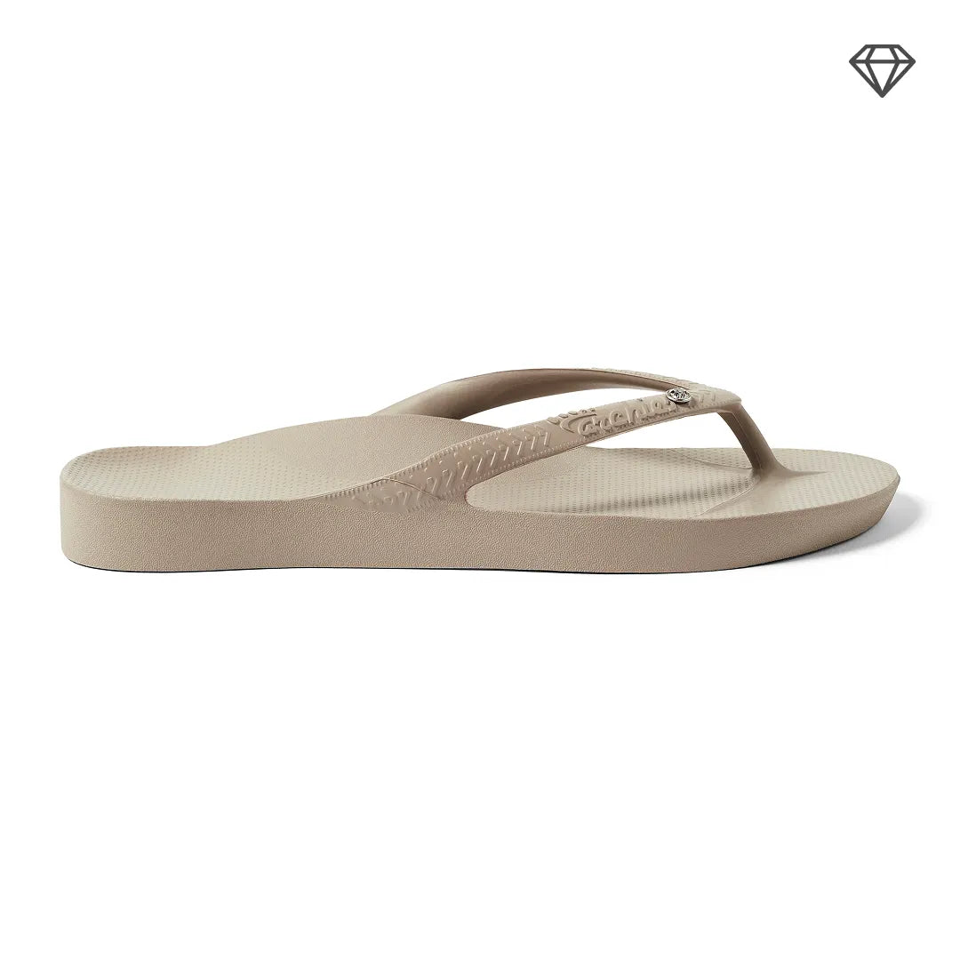 Arch Support Flip Flops – Classic – Crystal Taupe