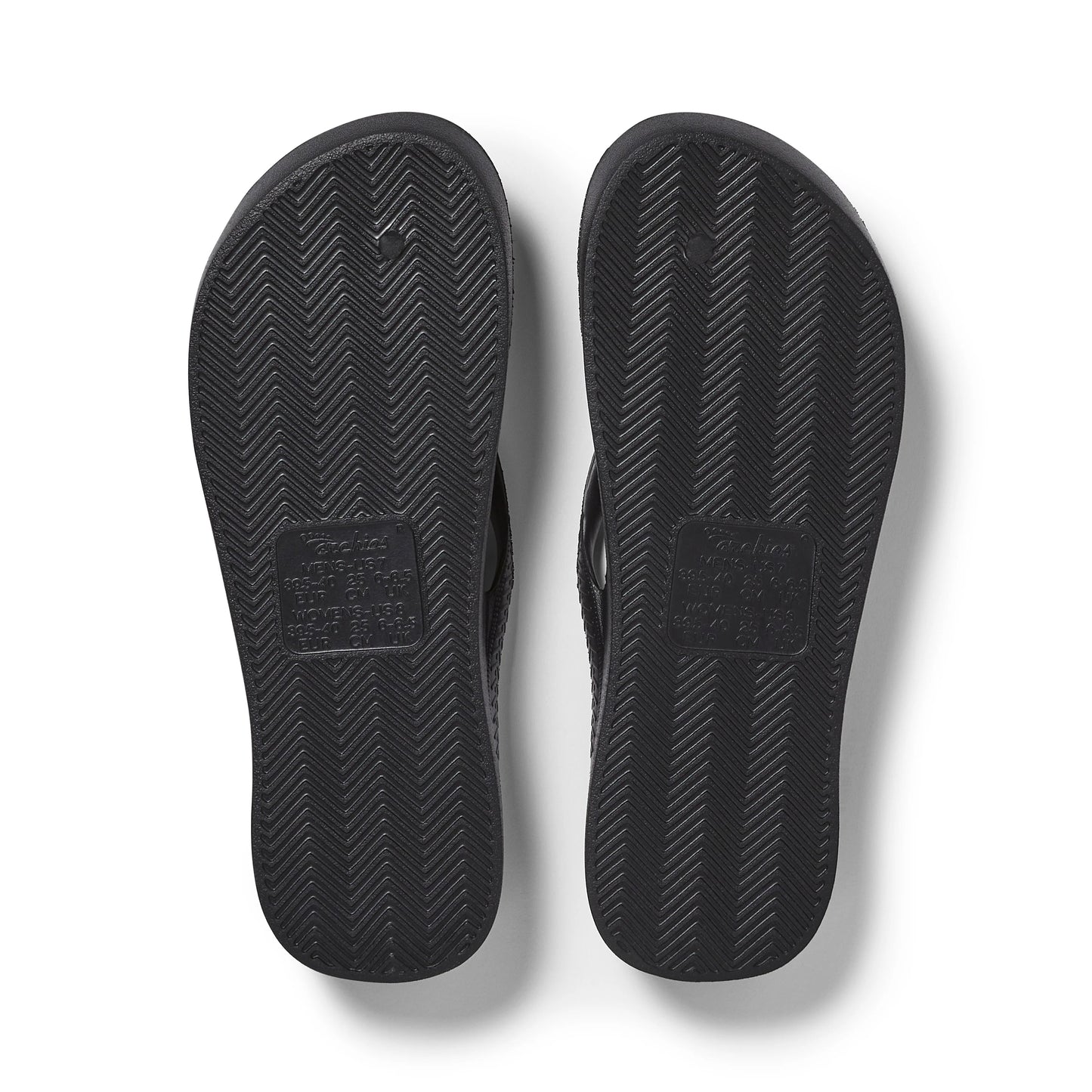Arch Support Flip Flops – Classic – Black