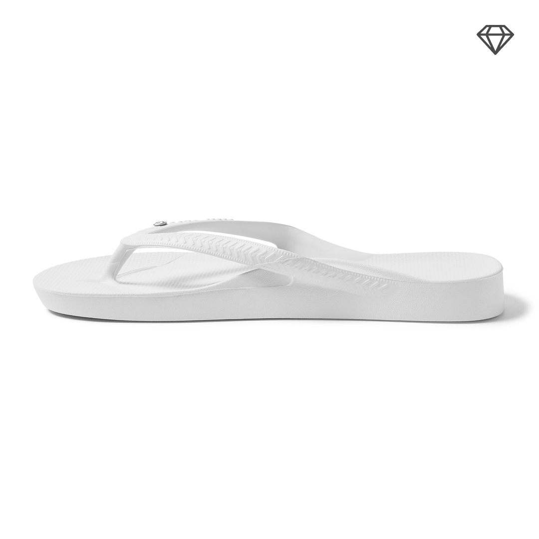 Arch Support Flip Flops – Classic – Crystal White