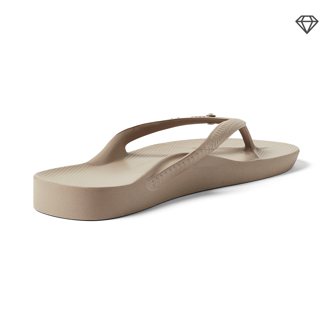Arch Support Flip Flops – Classic – Crystal Taupe