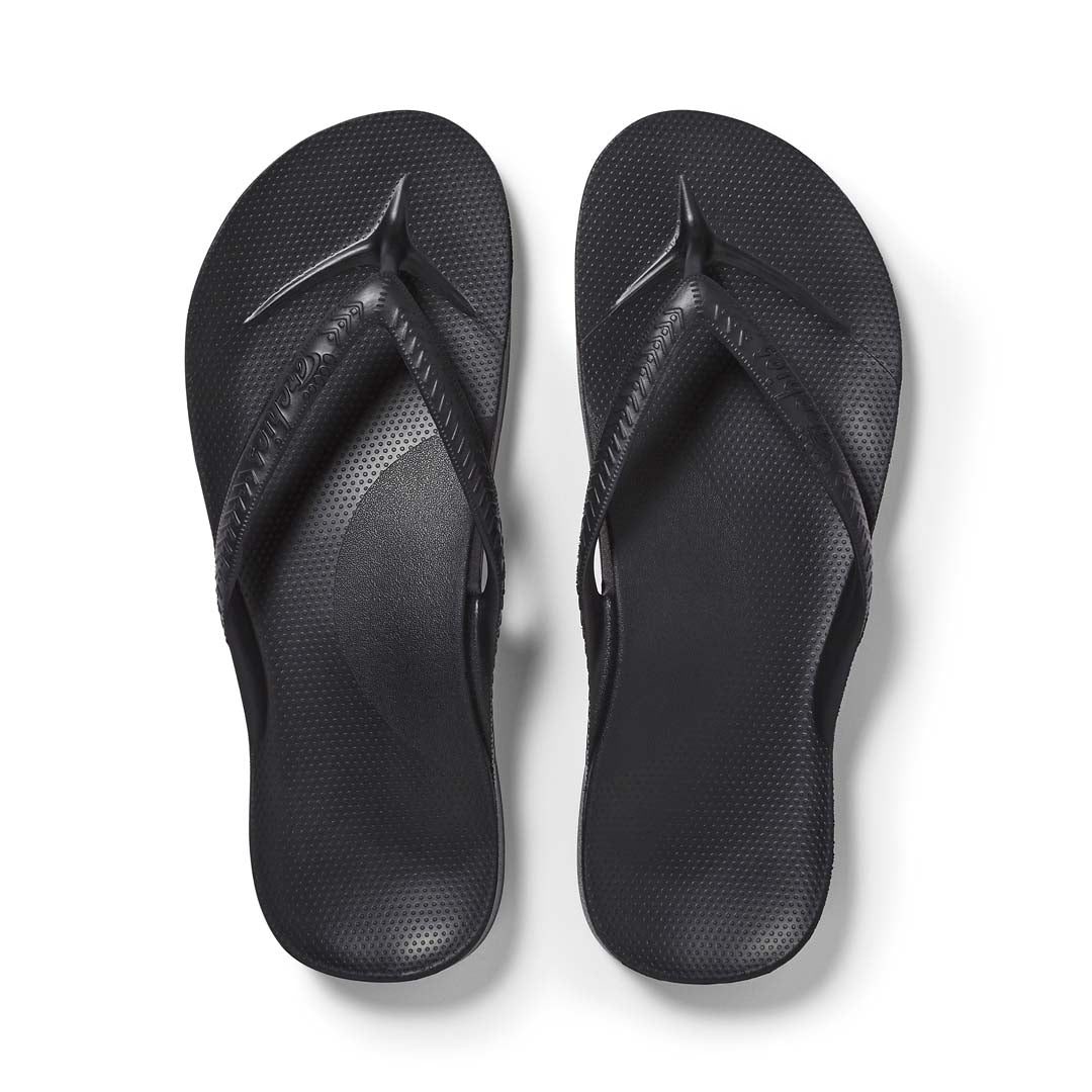 Kids – Arch Support Flip Flops – Black