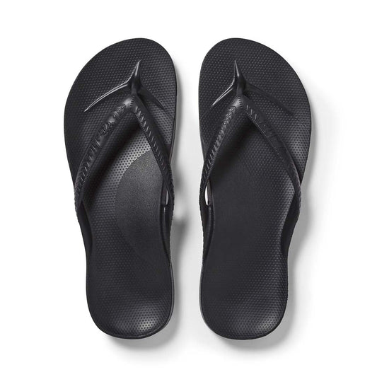 Kids – Arch Support Flip Flops – Black