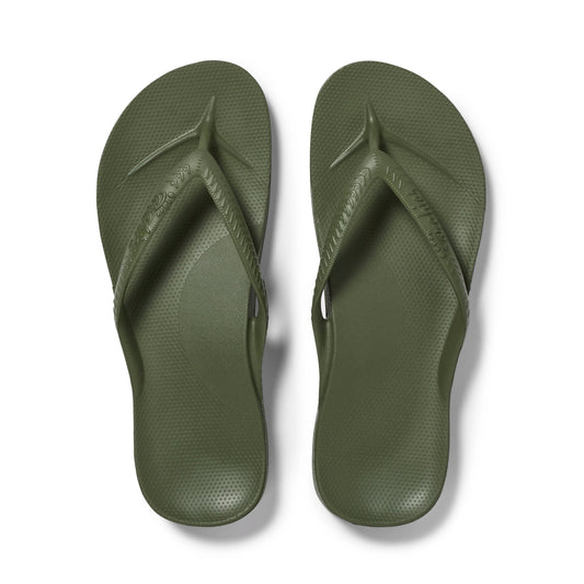 Arch Support Flip Flops – Classic – Olive