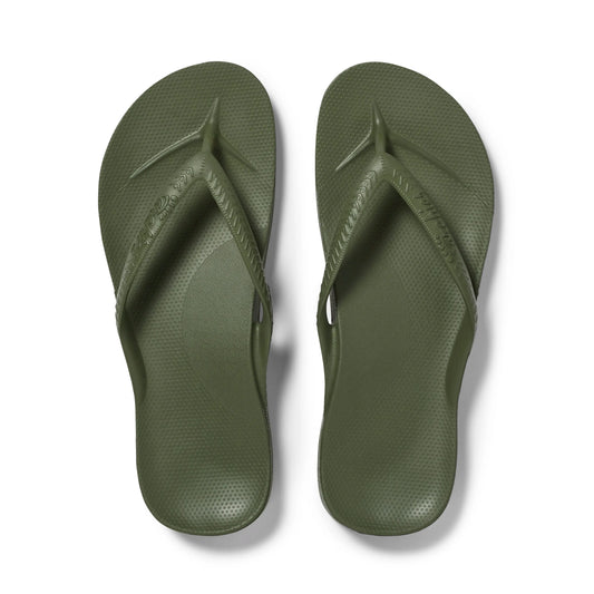 Arch Support Flip Flops – Classic – Olive