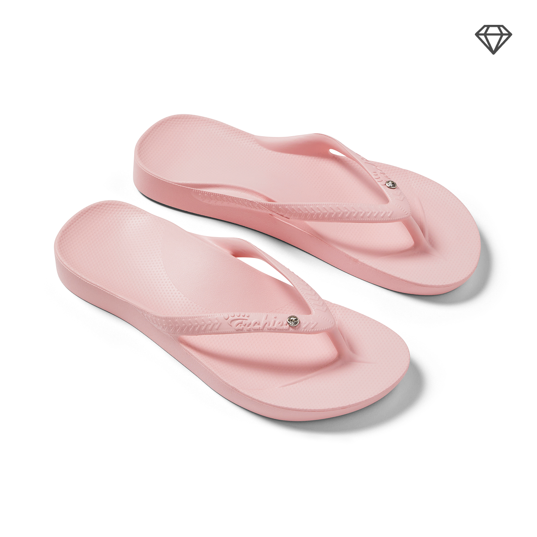 Arch Support Flip Flops – Classic – Crystal Pink