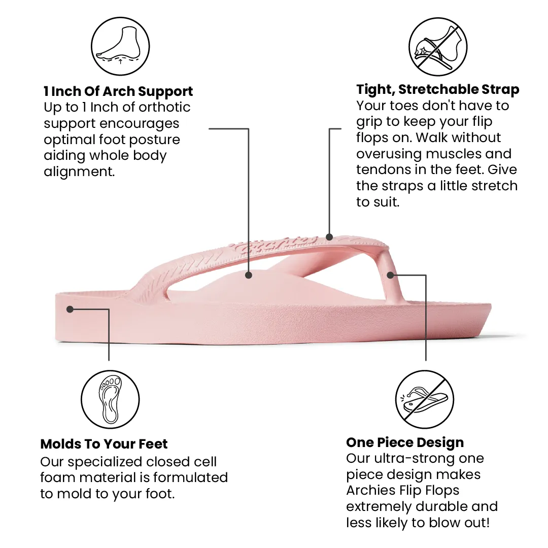 Arch Support Flip Flops – Classic – Pink
