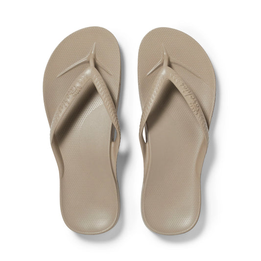 Arch Support Flip Flops – Classic – Taupe