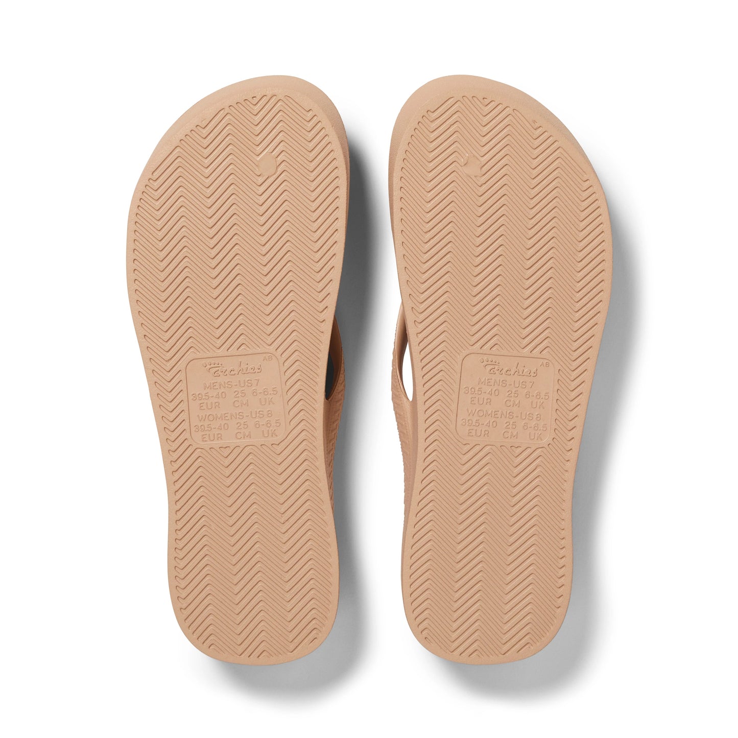 Arch Support Flip Flops – Classic – Tan