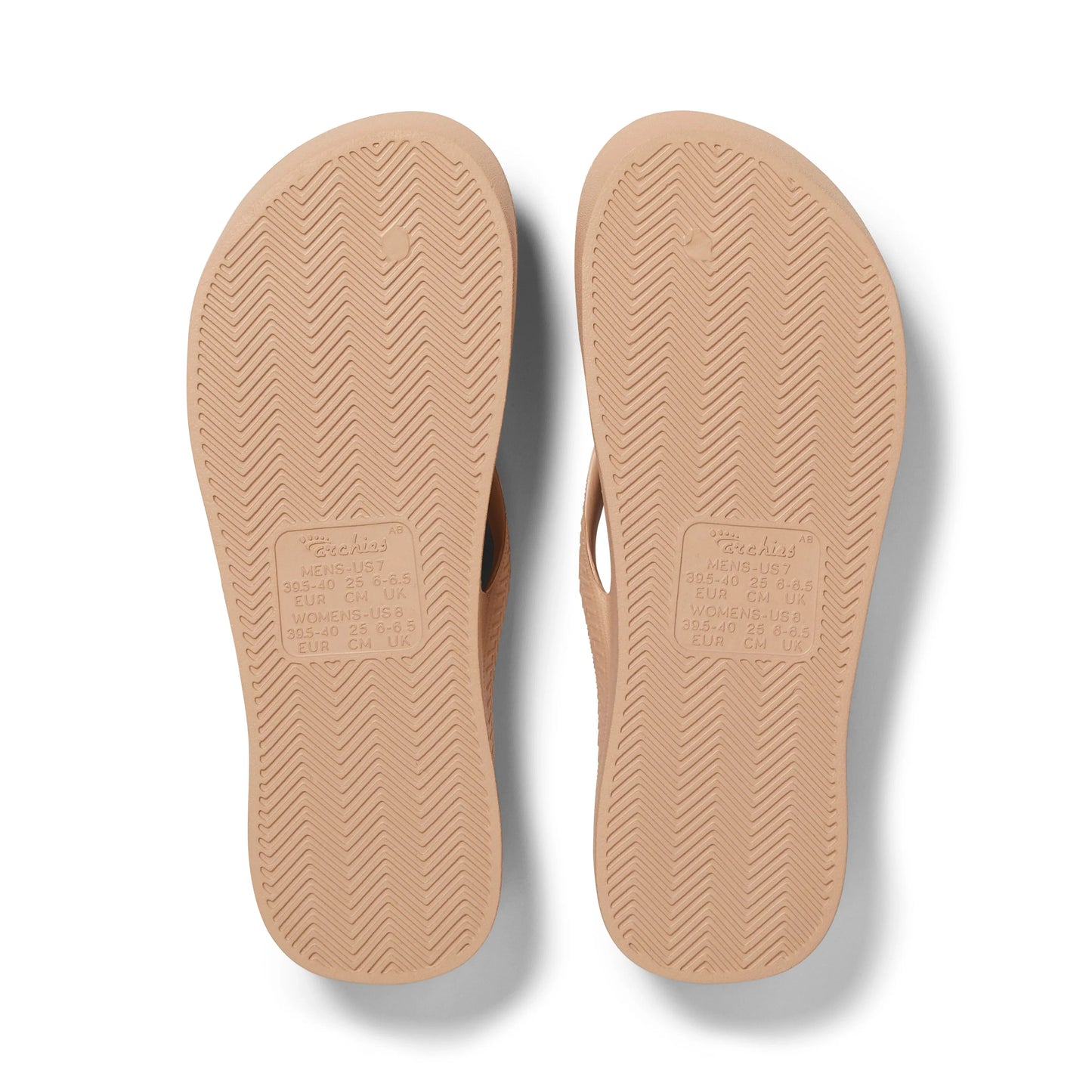 Arch Support Flip Flops – Classic – Tan