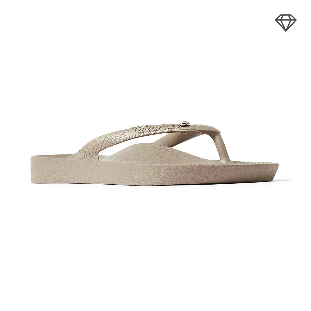 Arch Support Flip Flops – Classic – Crystal Taupe