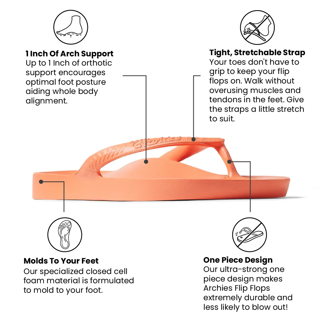 Arch Support Flip Flops – Classic – Peach