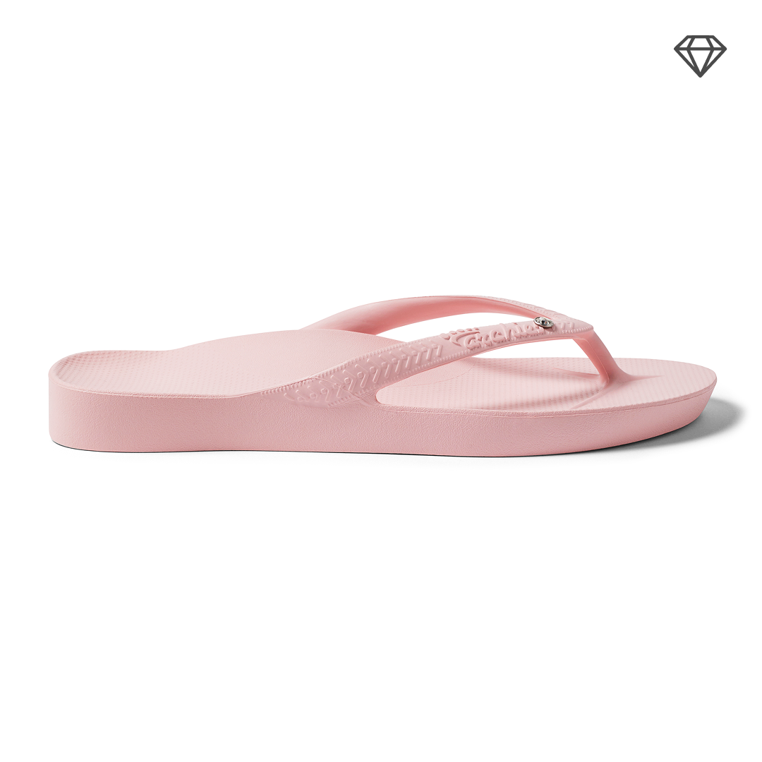 Arch Support Flip Flops – Classic – Crystal Pink