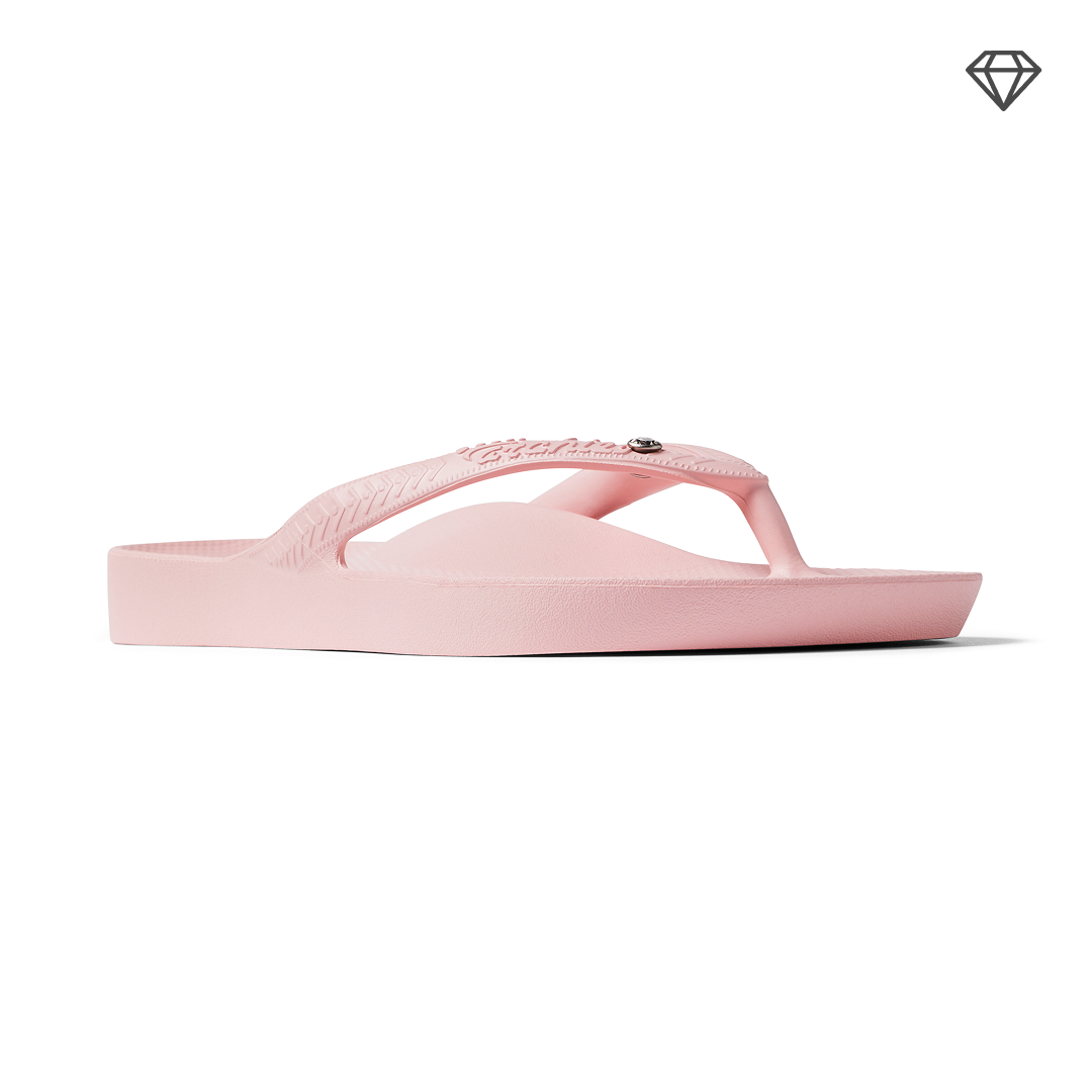 Arch Support Flip Flops – Classic – Crystal Pink