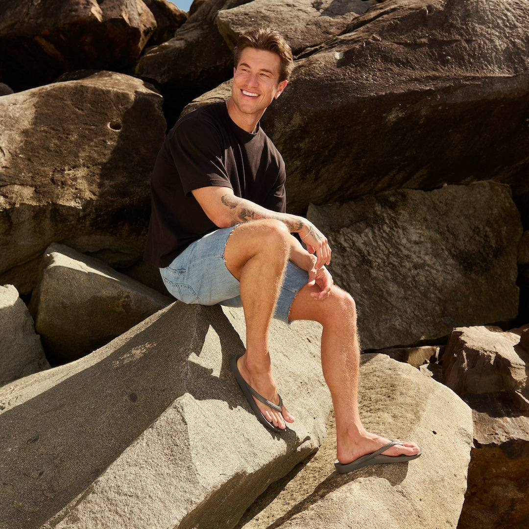 Arch Support Flip Flops – Classic – Charcoal