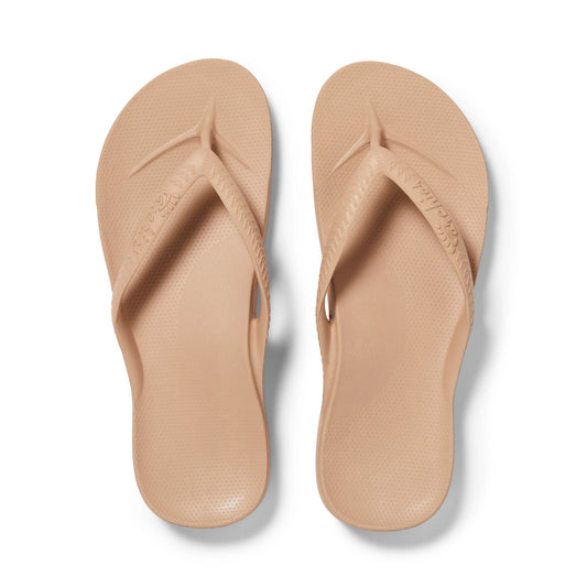 Arch Support Flip Flops – Classic – Tan