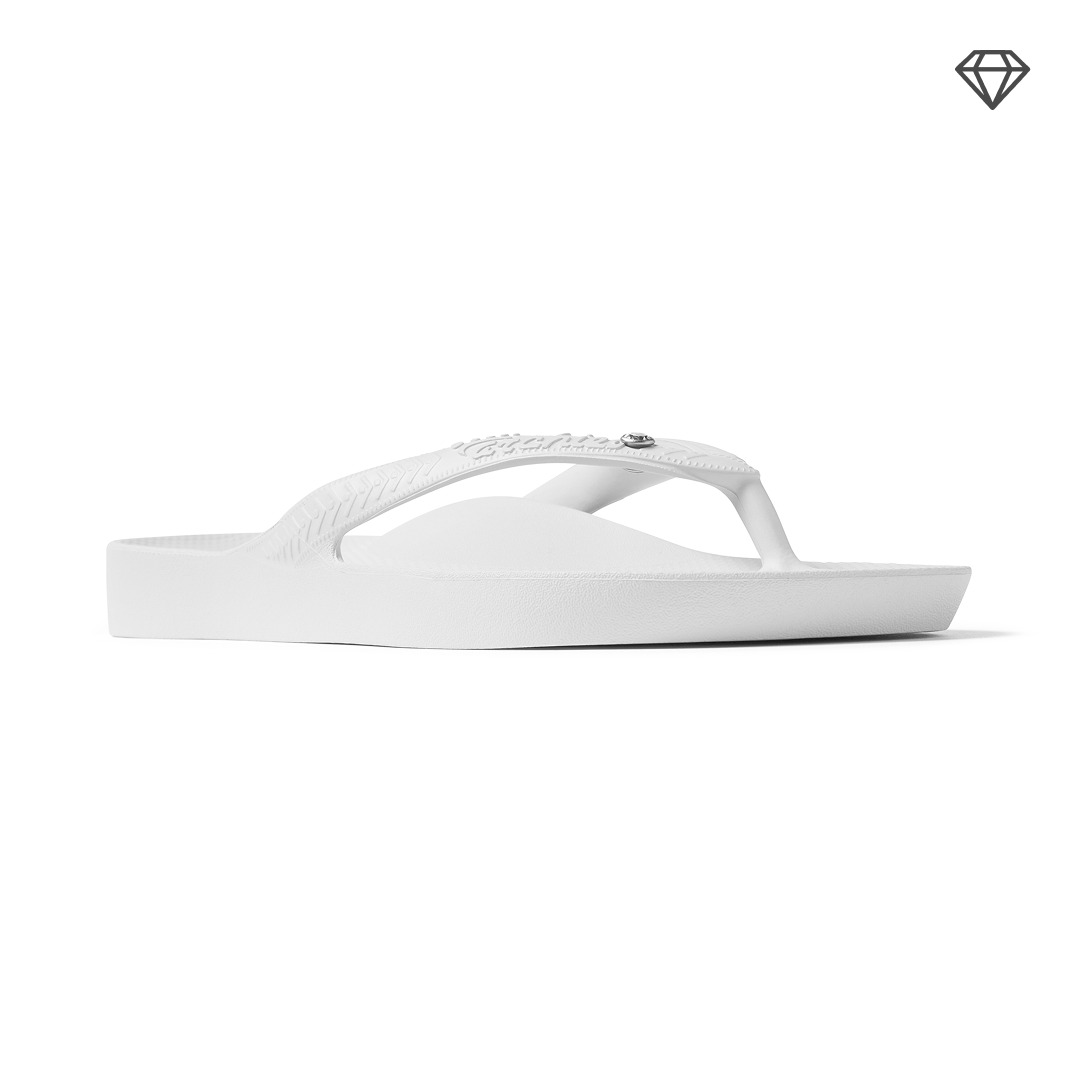 Arch Support Flip Flops – Classic – Crystal White