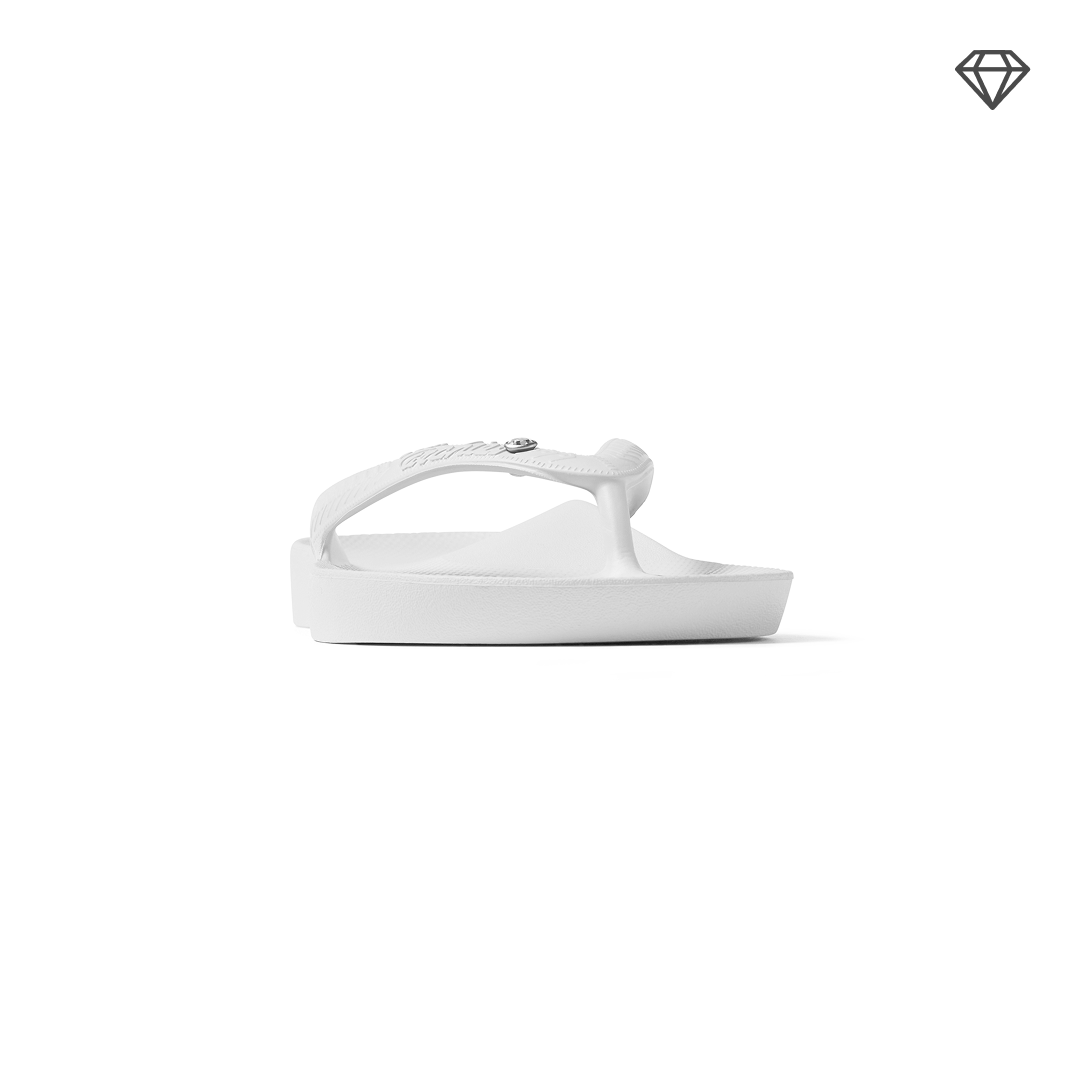 Arch Support Flip Flops – Classic – Crystal White