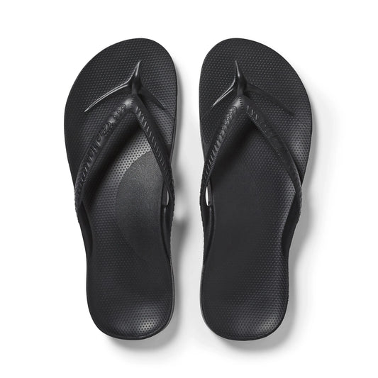 Arch Support Flip Flops – Classic – Black