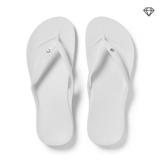 Arch Support Flip Flops – Classic – Crystal White